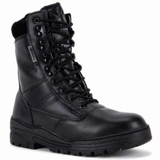 Black leather army patrol - army,