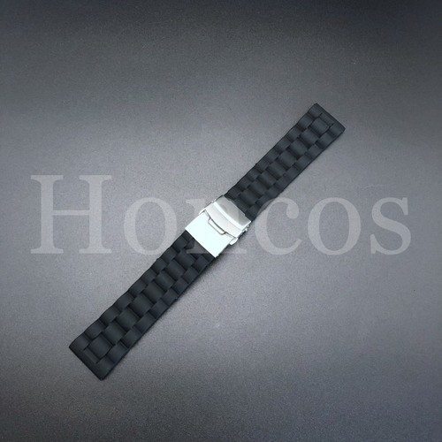 22mm black soft - black, silicone