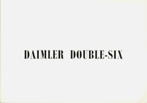 Daimler double six series - double,