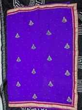 Indian Asian Saree Sari Purple