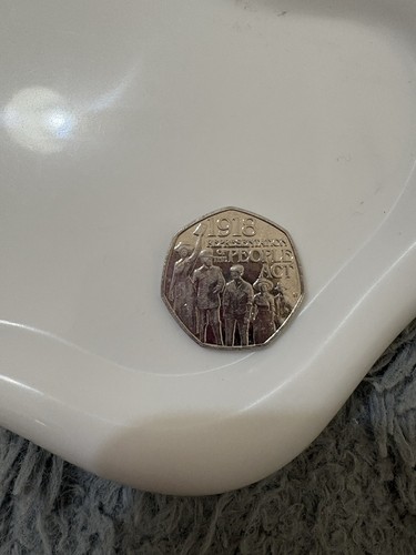 1918 50p coin - 1918,