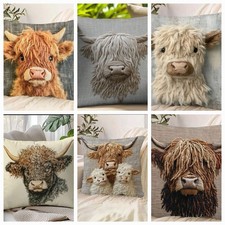 Highland Cow FILLED decorative Scatter cushions