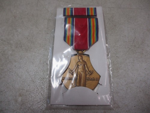 Ww2 victory medal with - victory, ribbon