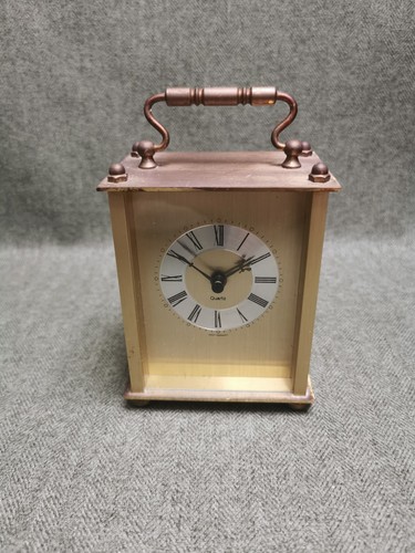 Vintage brass carriage clock - brass,