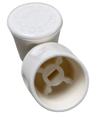 2 x Replacement White Radiator Valve Wheel Heads Handles Caps Only