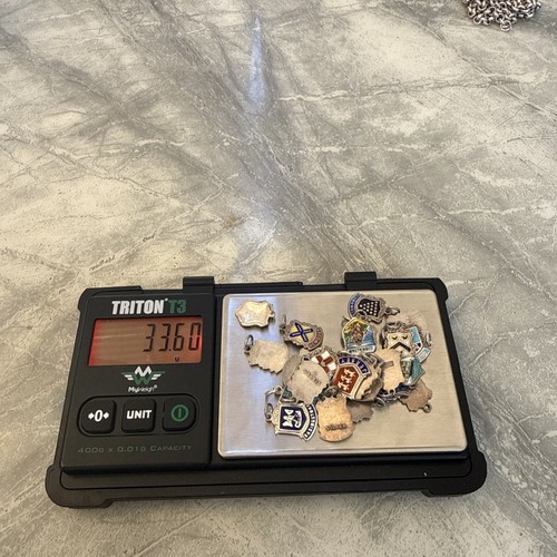 Solid silver charms joblot - solid,