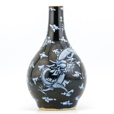 Chinese porcelain bottle vase - porcelain,