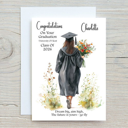 Personalised graduation card - personalised,