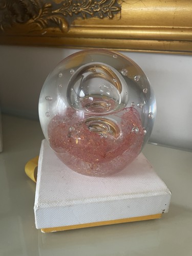 Vintage pink gold glass - pink,