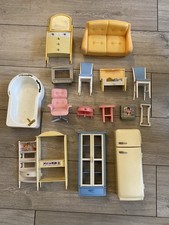 Vintage Barbie Furniture Mattel So Real So Now Living Room Mixed Tv Fridge Bath