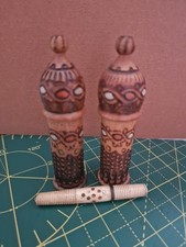 Vintage Islamic Design Needle Boxes With Spools And A Vintage Bone Needle Case
