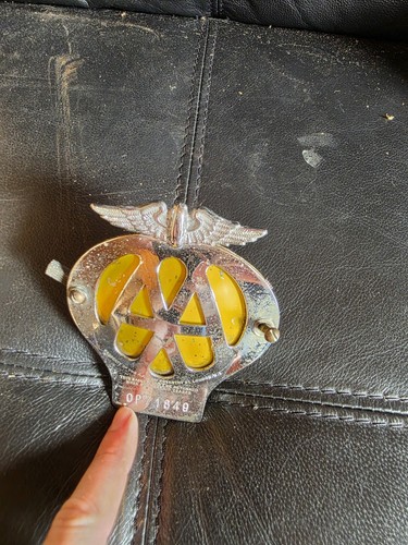 Vintage car badge - aa,