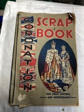 Vintage 1940 Coronation Scrap Book Royal Family Newspaper Cuttings Rare