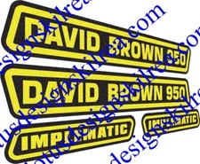 David brown 950 implematic tractor  stickers / decals