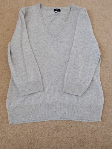 Grey cashmere neck jumper - cashmere,