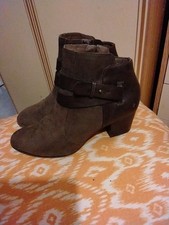 TU Women's Sole Comfort Brown Suede Ankle Boots Zip-Up UK Size 6 EUR 39