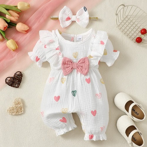 Infant baby girl heart print - infant,