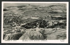 Delabole Slate Quarries Aerial View Works & Pit Nr Camelford Cornwall RP c1930