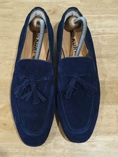 Kurt Geiger Blake Navy Blue Leather Loafers Tasselled UK 6.5 EU 40
