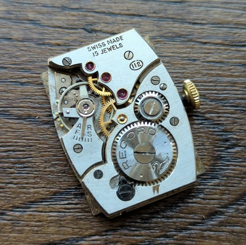 Record 112 1930s tank watch - record,