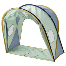 IKEA ELDFLUGA Kids Bed Tent Blue/Green Foldable Play Canopy Bedroom Decoration