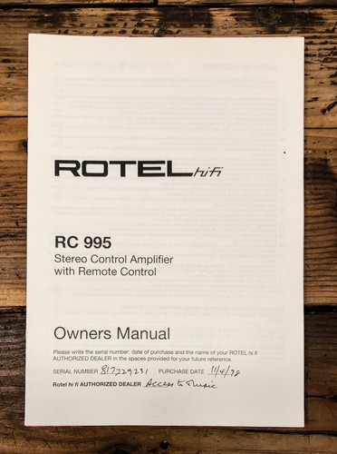 Rotel 995 preamp - preamp, /