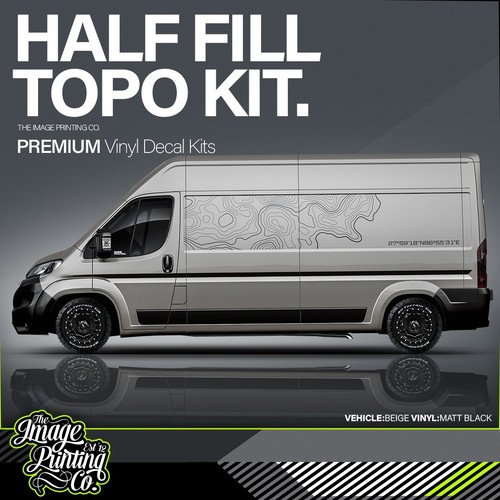 Half fill topographic - half, decal