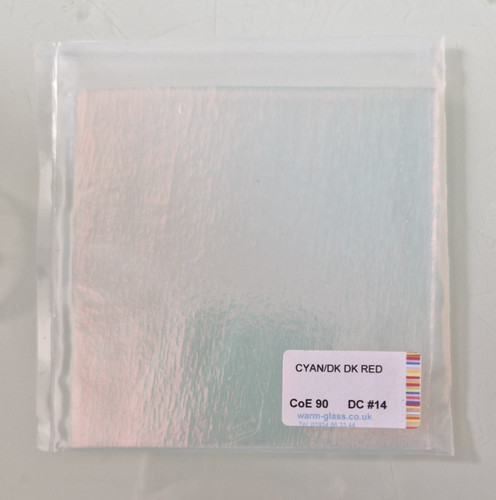 Dichroic glass cyan - glass:, cyan/dk
