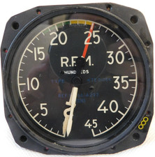 Smiths KTE0108K Aircraft Dual Tachometer RPM Gauge, Ref No: 6A/4297 [1R5D]