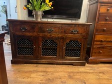 Mango Wooden Sideboard Large Solid with Drawers and Cupboards