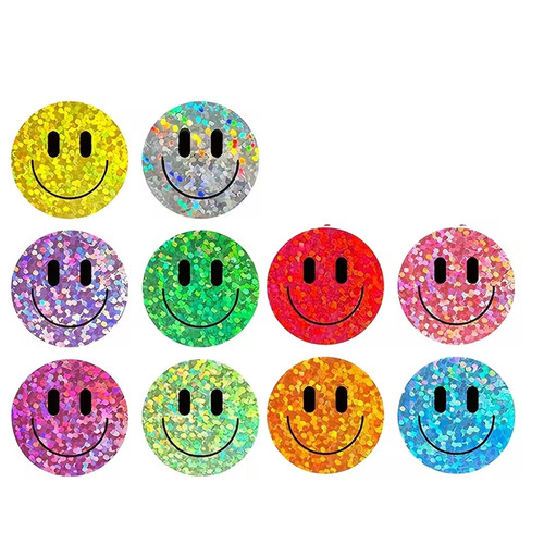 Smiley face stickers colourful - smiley,