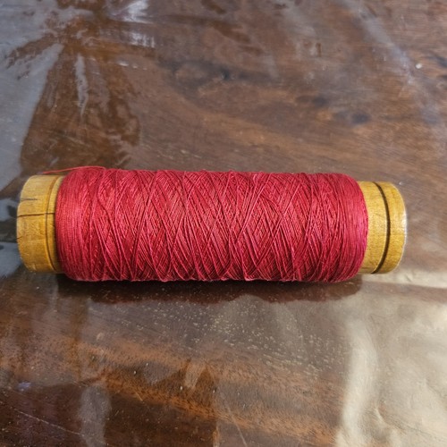 Vintage wooden spool red - spool,