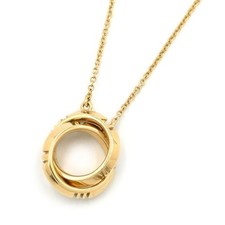 Tiffany & Co. Atlas X Closed Interlocking Necklace K18YG Circle Yellow Gold 5.5g
