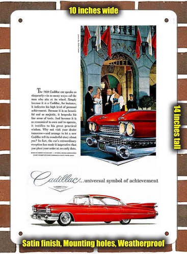 Metal sign 1959 - sign, cadillac