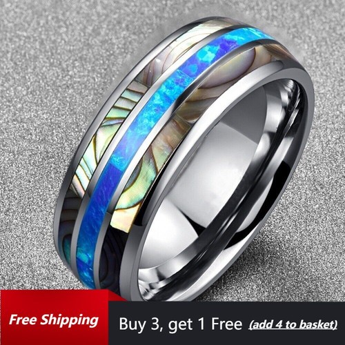 8mm men rings stainless steel - 8mm,