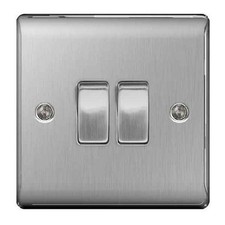 Brushed Steel Chrome Switches