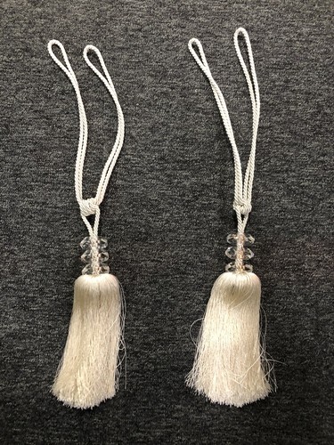 Pair triple beaded crystal - beaded,