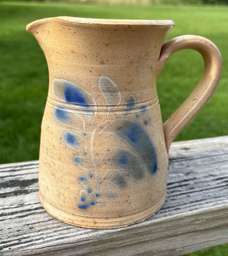 Salt glazed pottery jug - salt,