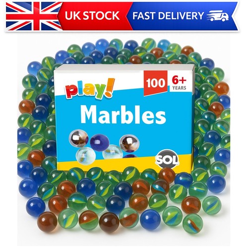 100 glass marbles for kids - 100,