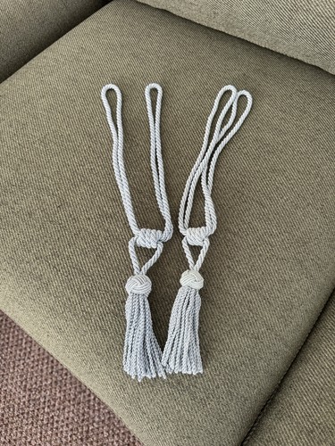 Dunelm blue curtain tie backs - dunelm,
