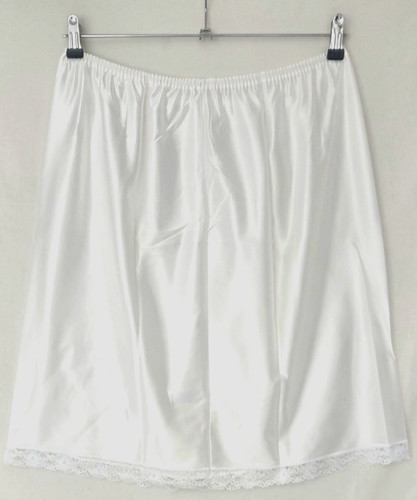 Damart white shiny satin - white,