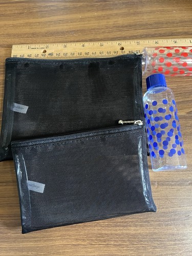 Black cosmetic travel bags - black,