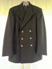 Vintage Men's United States Navy Blazer, Double-Breasted, Black, 36 Regular