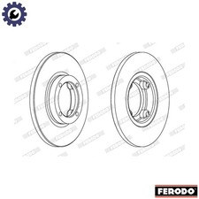 2x BRAKE DISC DDF1076C FOR