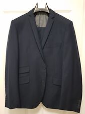Men's Ben Sherman 3 three piece suit jacket blazer waistcoat trousers blue 40R