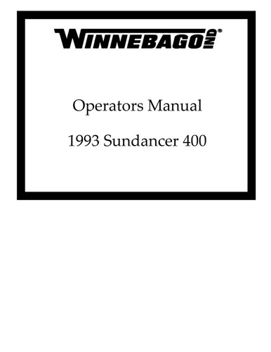 Winnebago 1993 sundancer - winnebago,