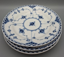 Set of 3 Small Plates – Royal Copenhagen Blue Fluted Half Lace – 15 cm (#1/575)