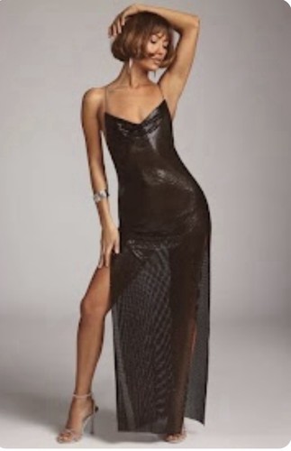 Polly chainmail black - black, mesh