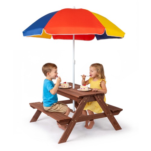 Wooden kids picnic table set - picnic,
