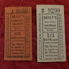 Two Vintage Bus Tickets